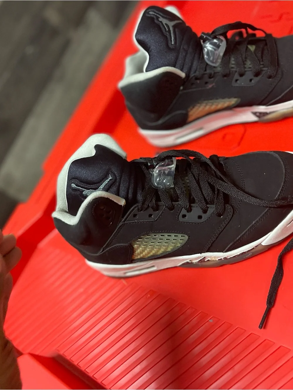Jordan Kids Black and White High-Top Sneakers